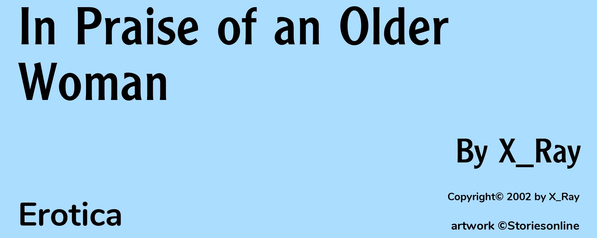 In Praise of an Older Woman - Cover