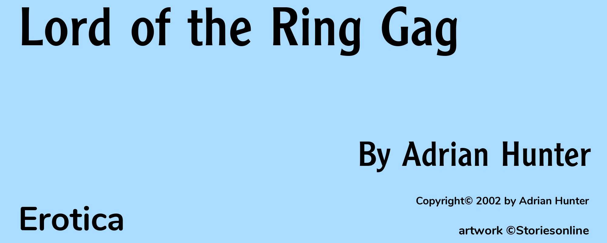 Lord of the Ring Gag - Cover