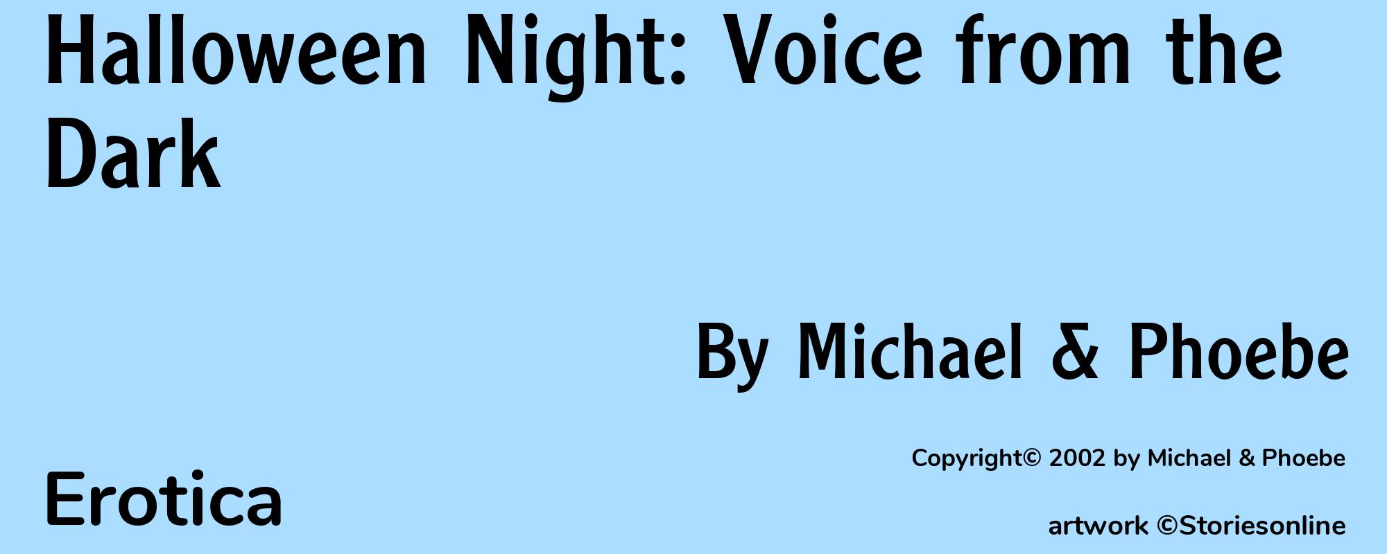 Halloween Night: Voice from the Dark - Cover