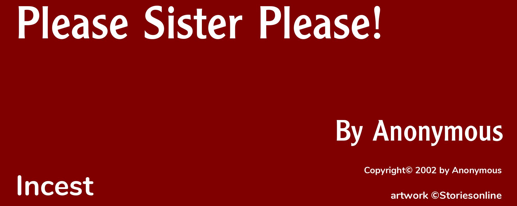 Please Sister Please! - Cover