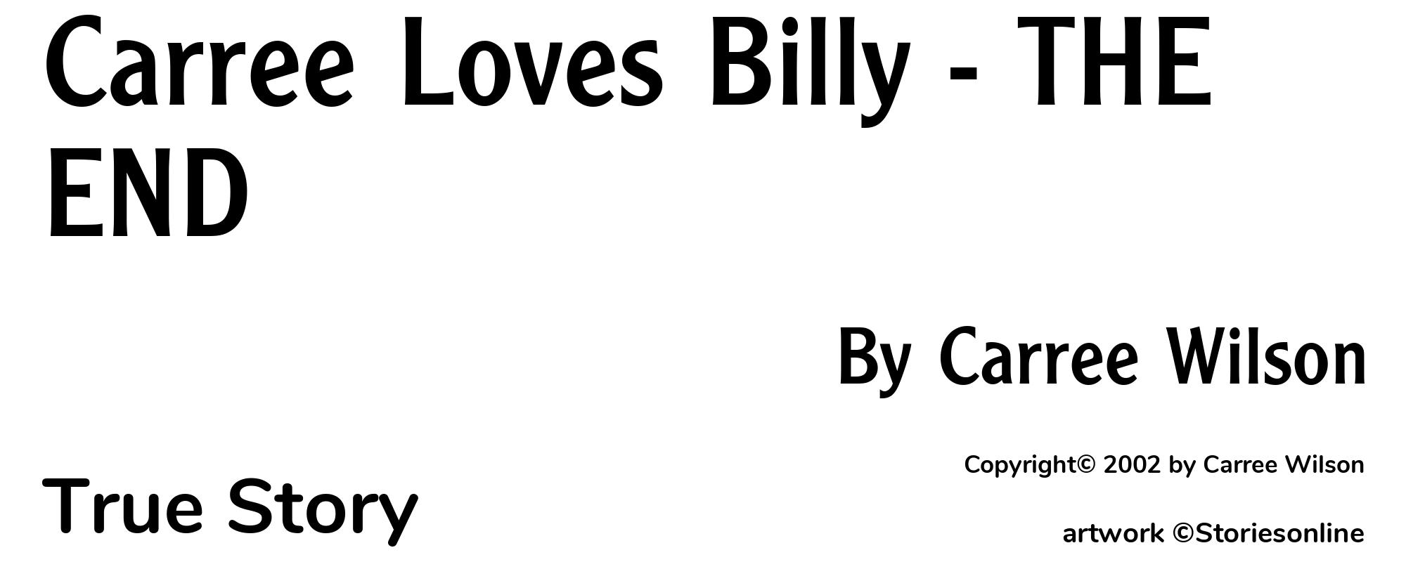 Carree Loves Billy - THE END - Cover