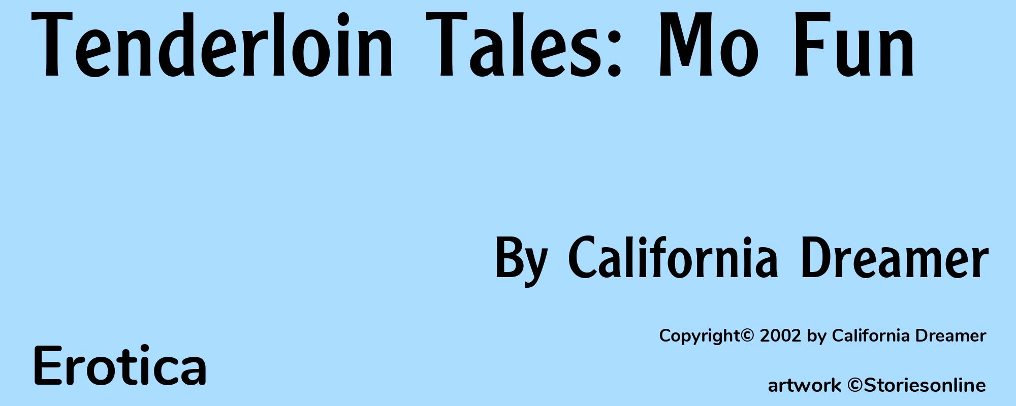 Tenderloin Tales: Mo Fun - Cover