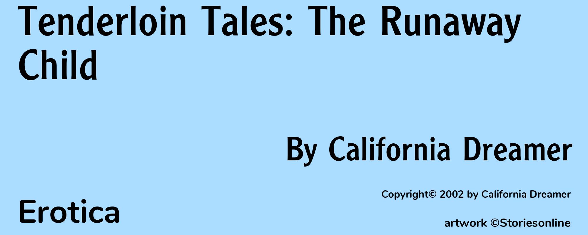 Tenderloin Tales: The Runaway Child - Cover