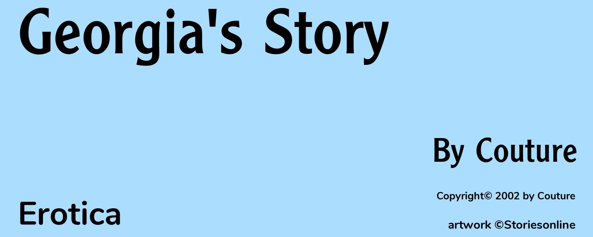 Georgia's Story - Cover