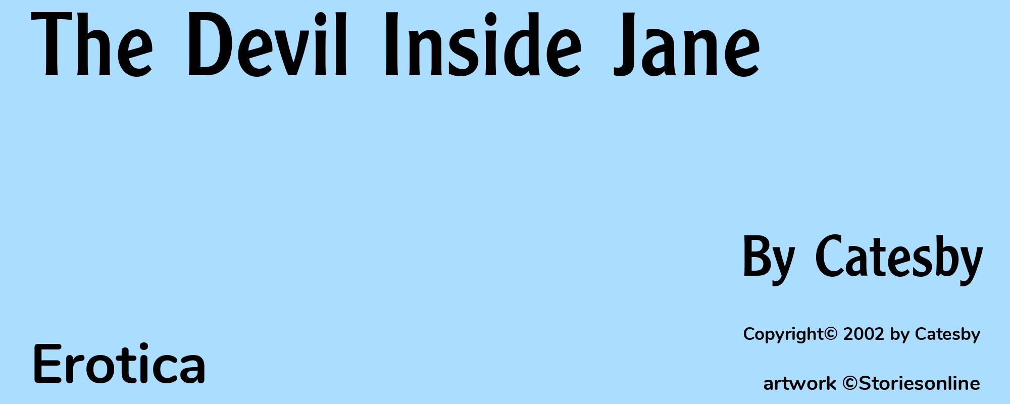 The Devil Inside Jane - Cover