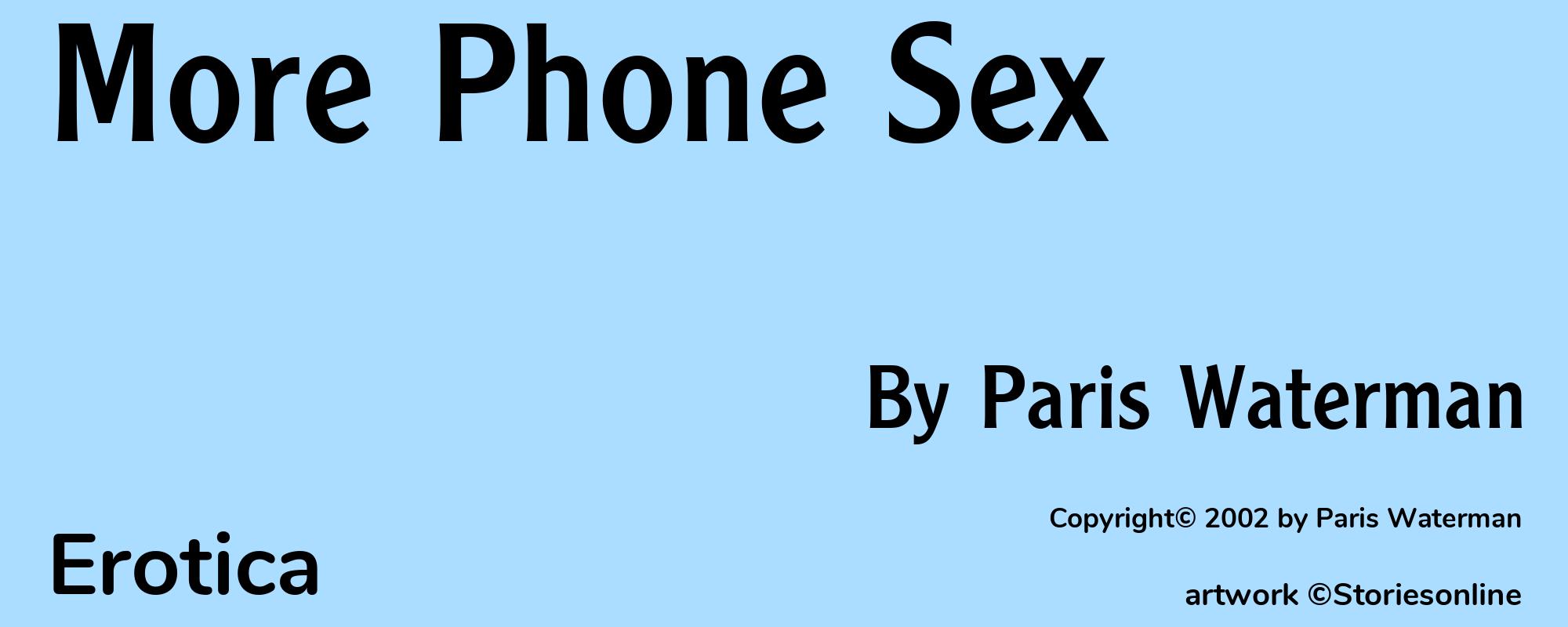 More Phone Sex - Cover