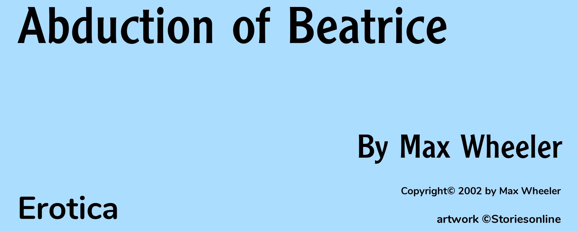 Abduction of Beatrice - Cover
