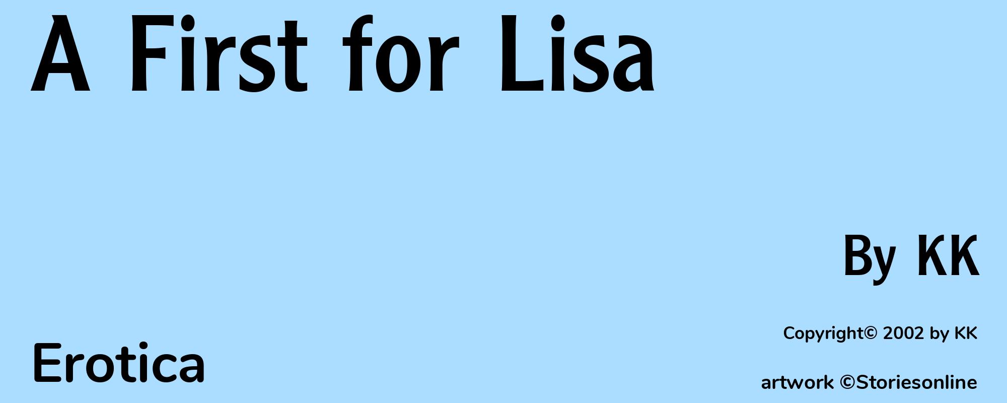 A First for Lisa - Cover