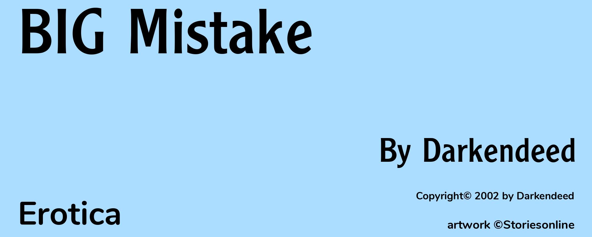 BIG Mistake - Cover