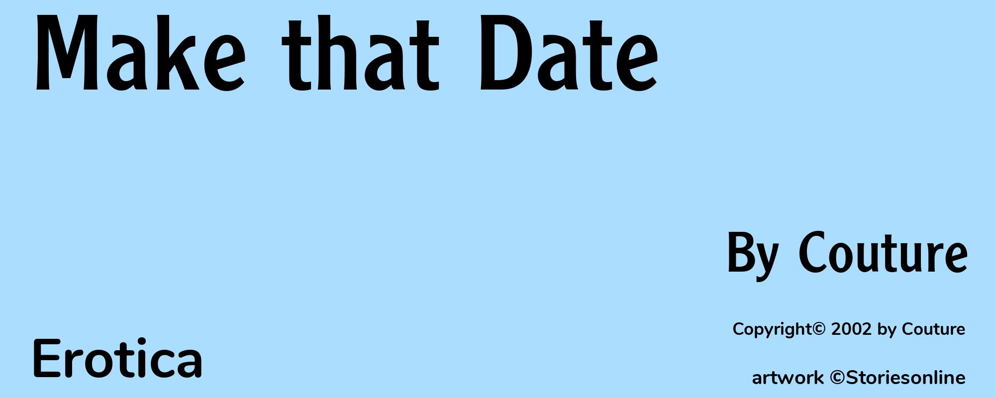 Make that Date - Cover