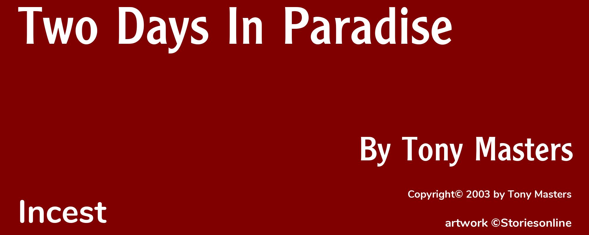 Two Days In Paradise - Cover