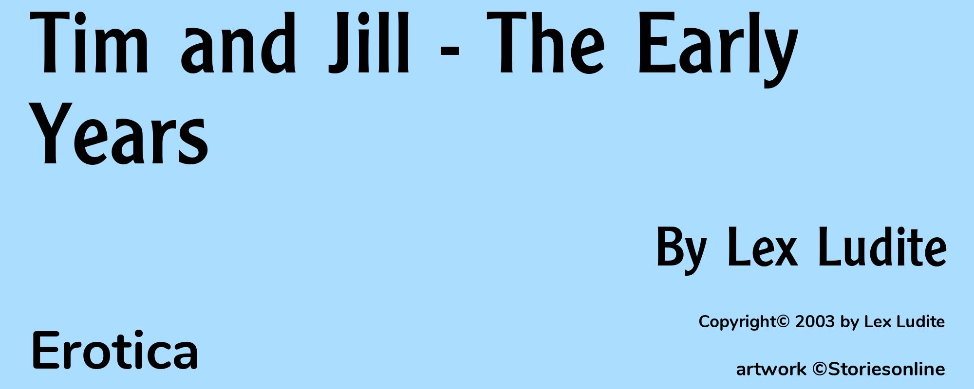 Tim and Jill - The Early Years - Cover