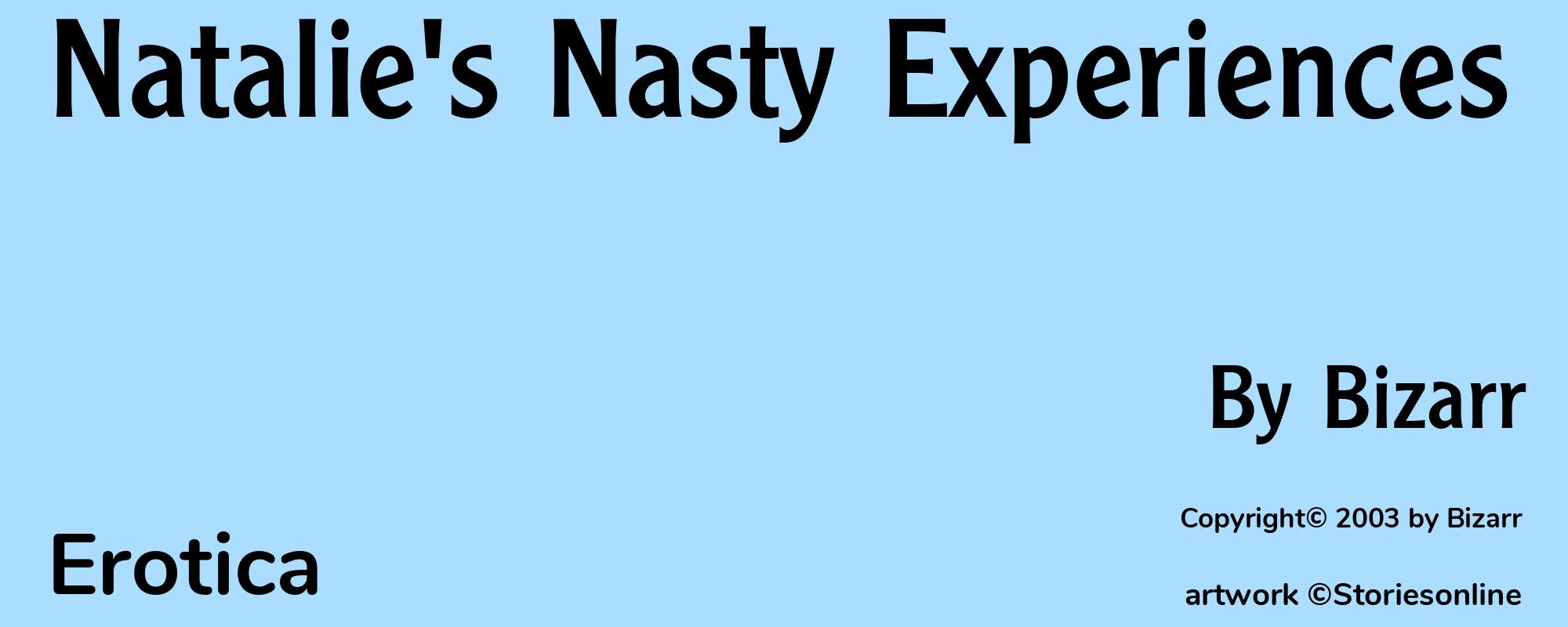 Natalie's Nasty Experiences - Cover