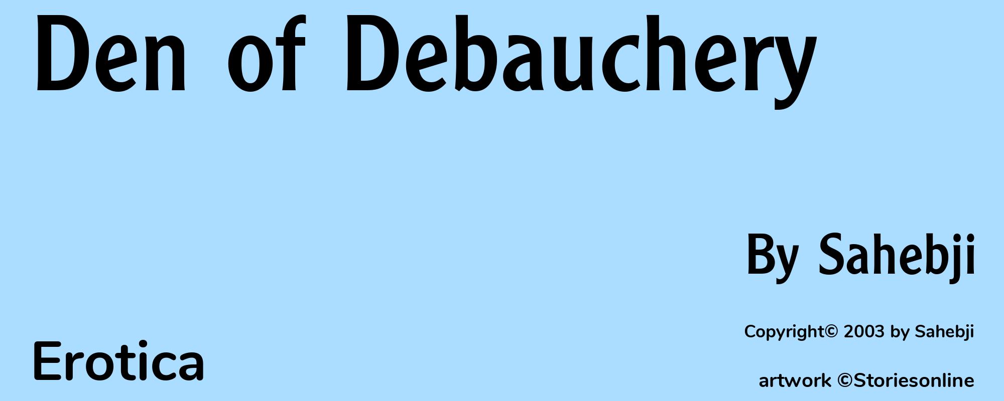 Den of Debauchery - Cover