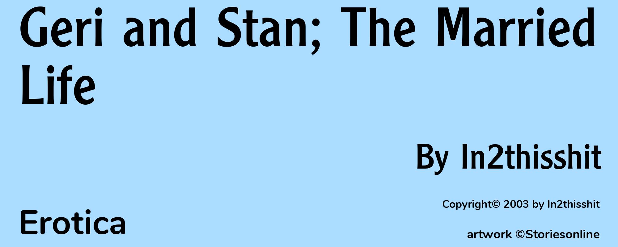 Geri and Stan; The Married Life - Cover