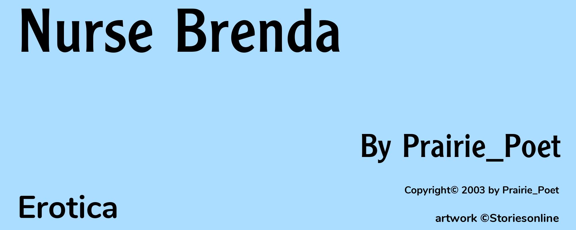 Nurse Brenda - Cover