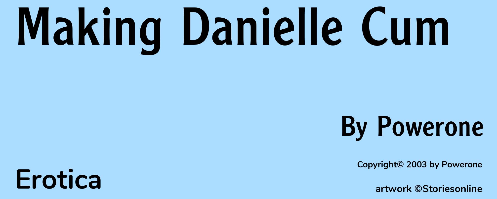 Making Danielle Cum - Cover