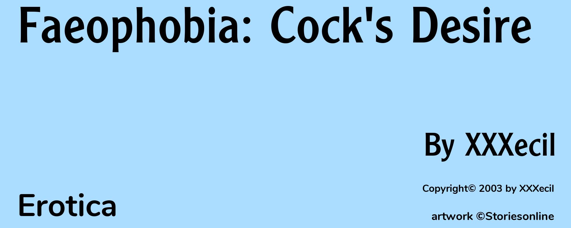 Faeophobia: Cock's Desire - Cover