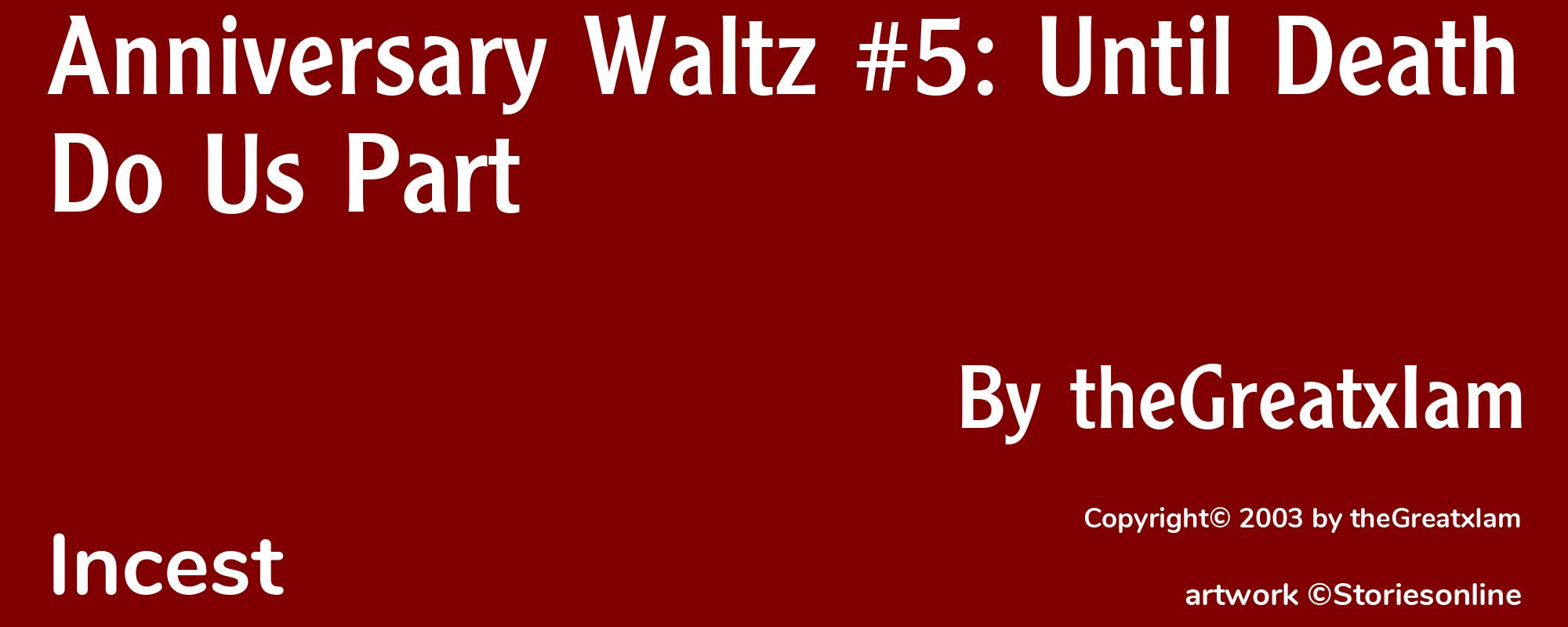 Anniversary Waltz #5: Until Death Do Us Part - Cover