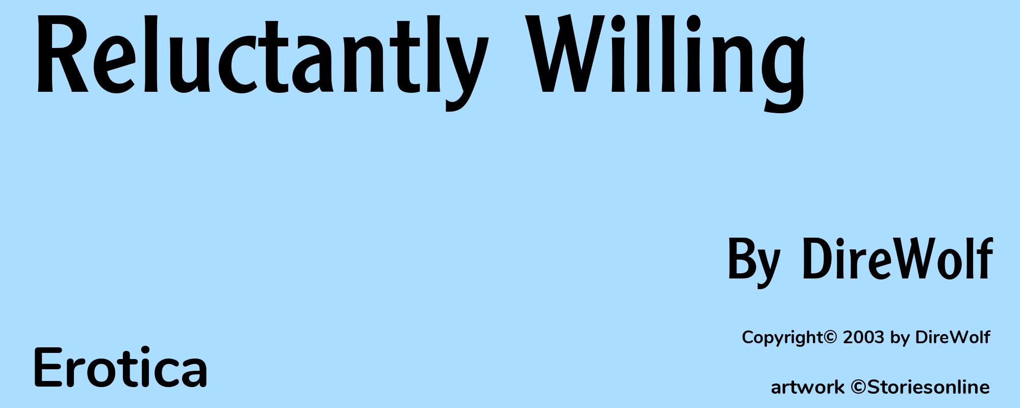 Reluctantly Willing - Cover