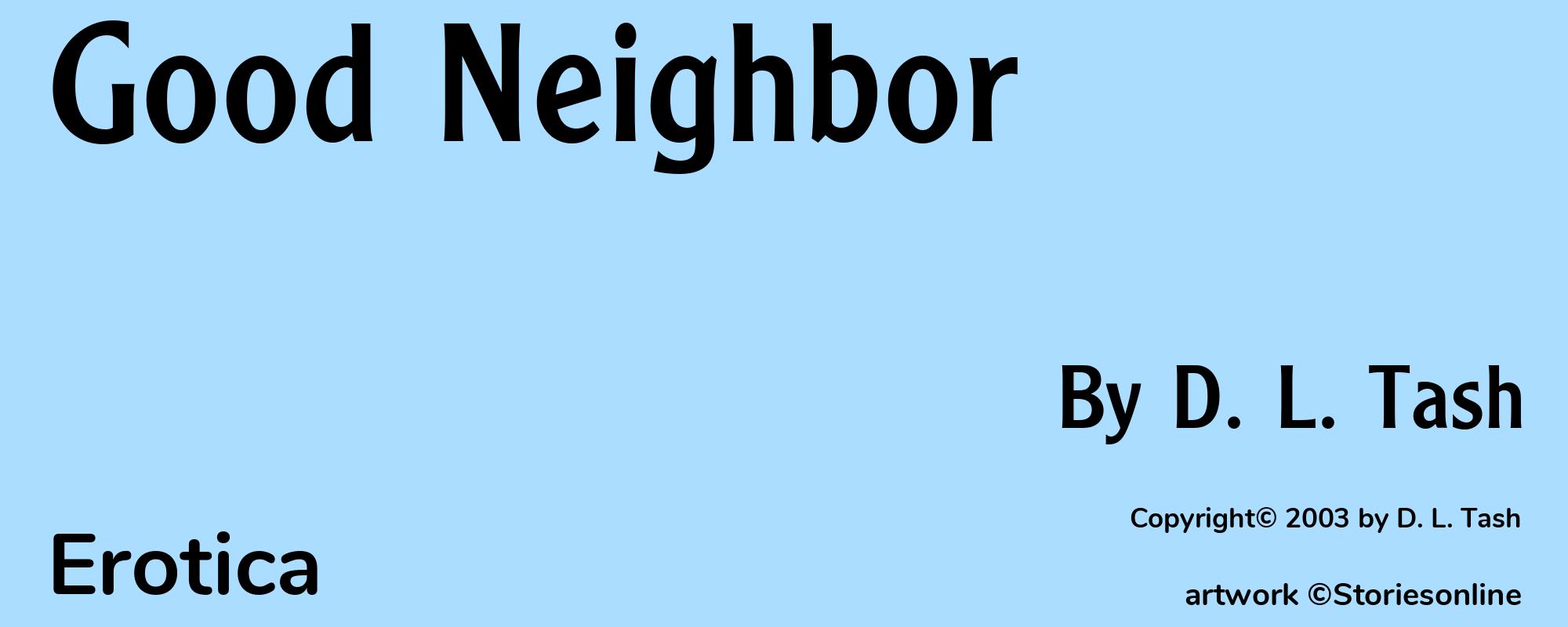 Good Neighbor - Cover