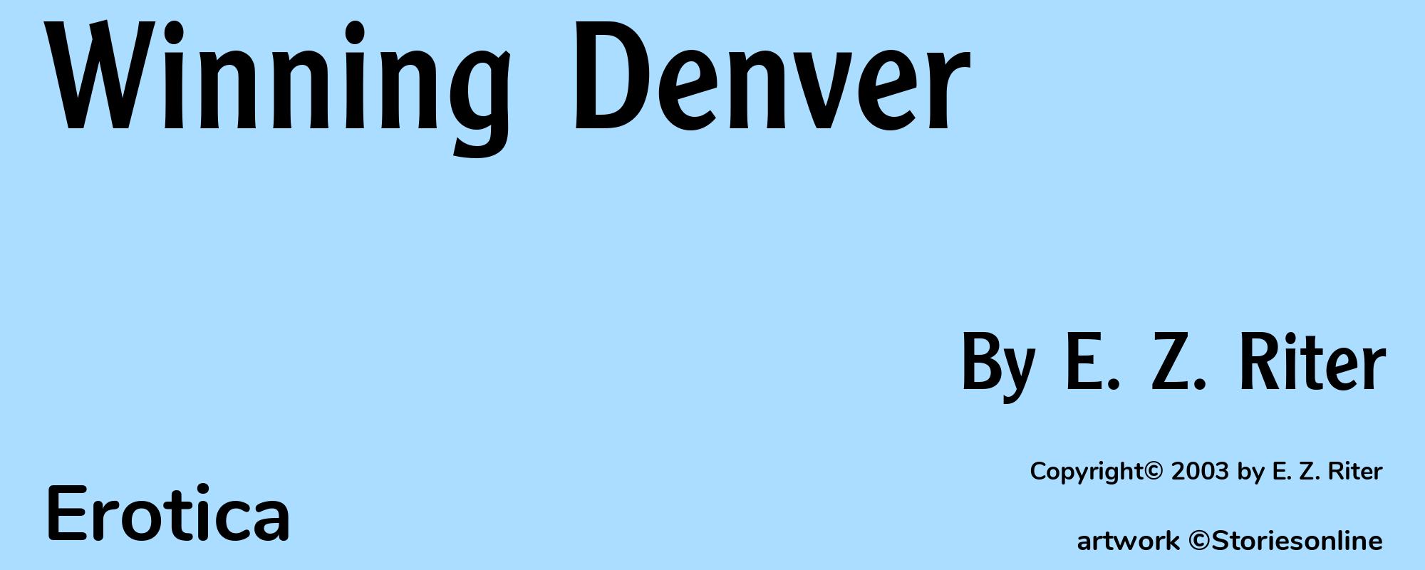 Winning Denver - Cover