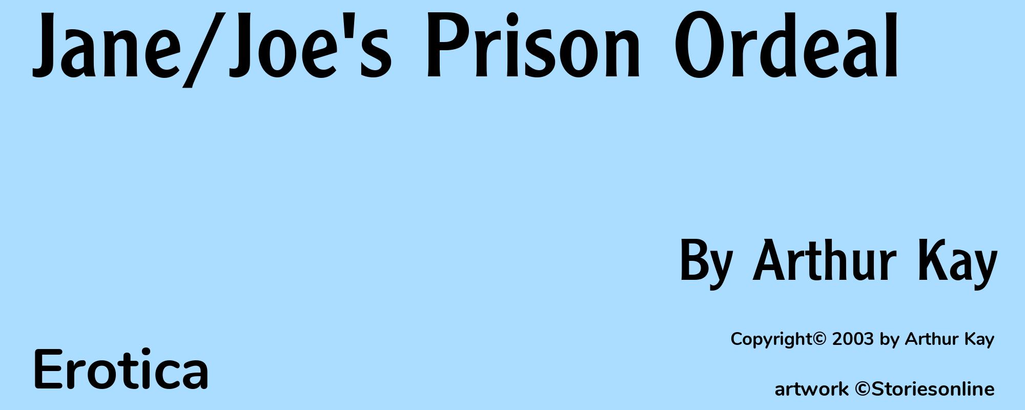 Jane/Joe's Prison Ordeal - Cover