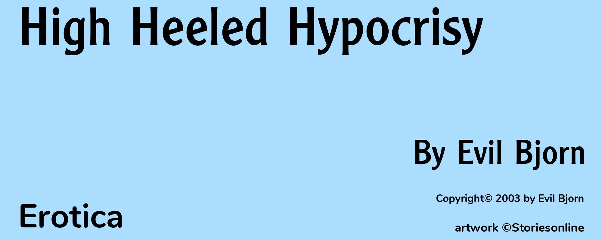 High Heeled Hypocrisy - Cover