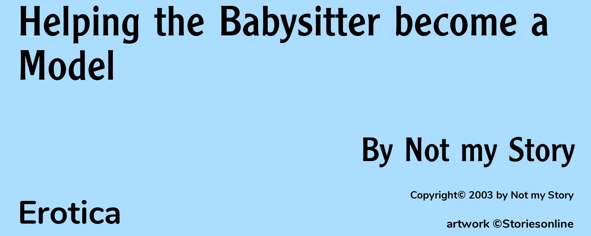Helping the Babysitter become a Model - Cover