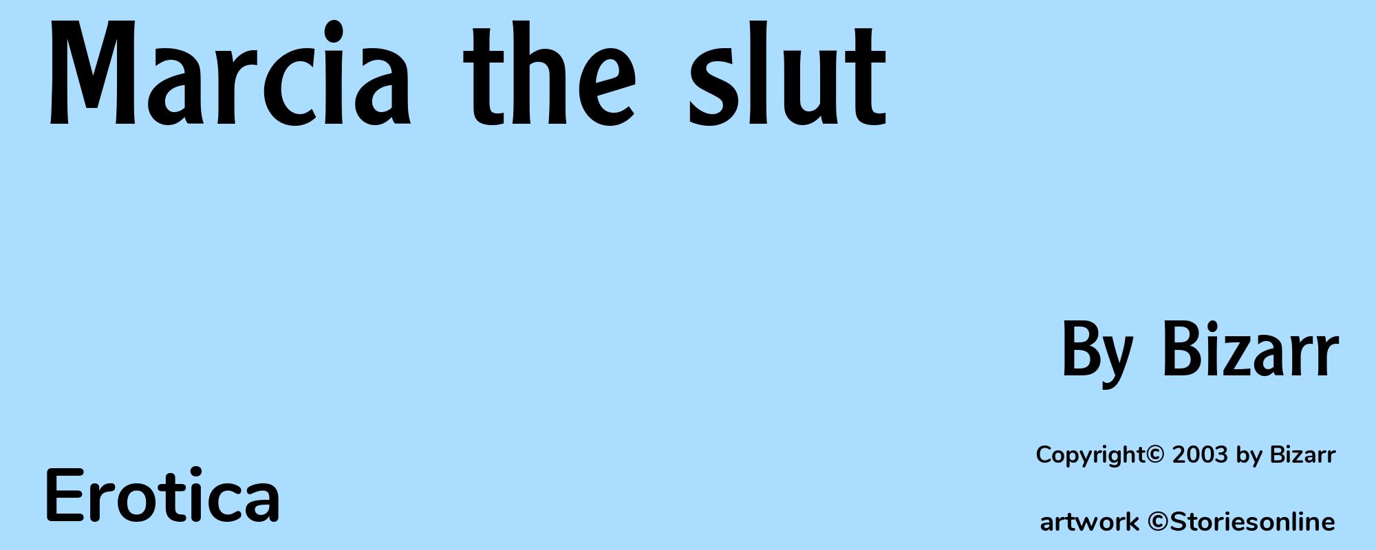 Marcia the slut - Cover