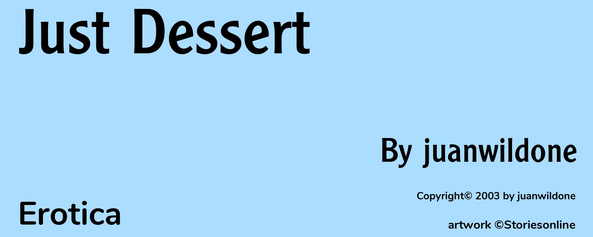 Just Dessert - Cover