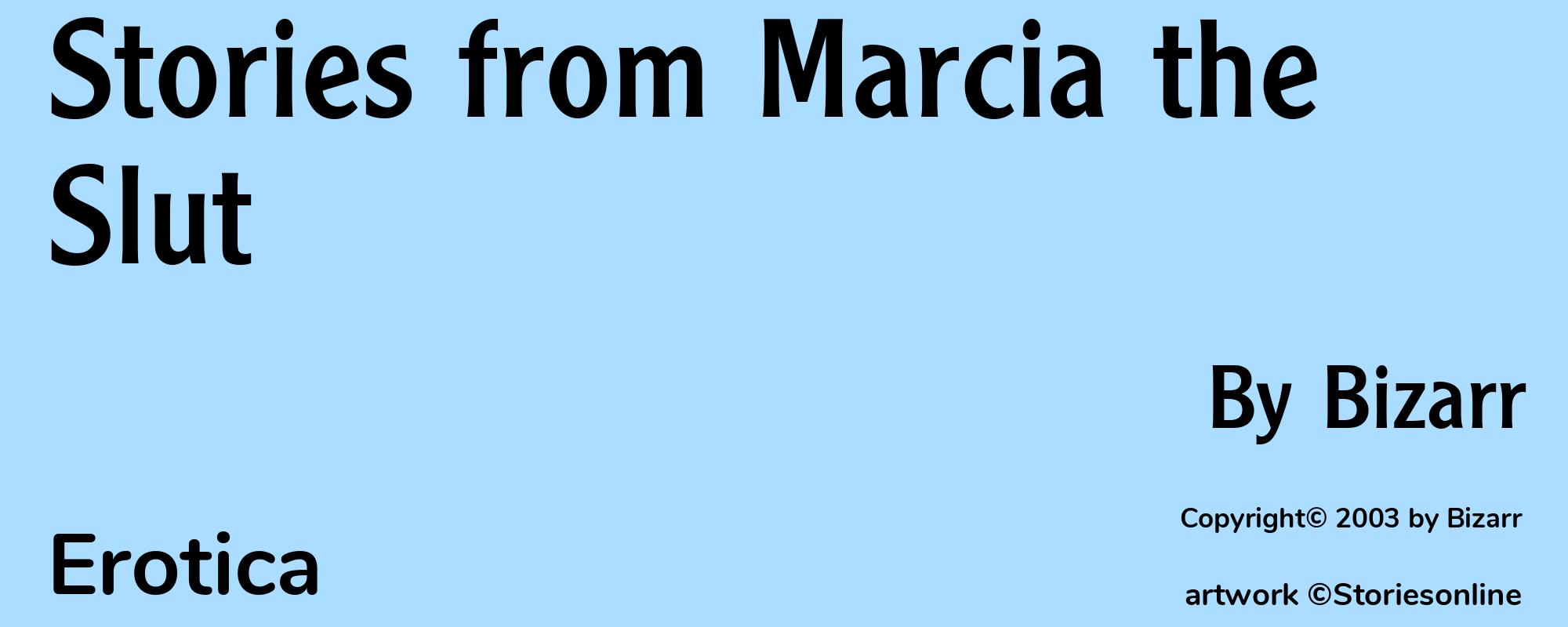 Stories from Marcia the Slut - Cover