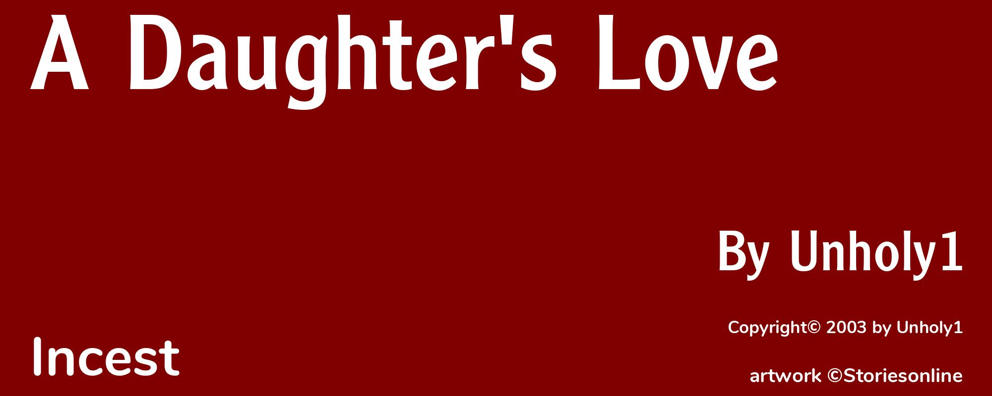 A Daughter's Love - Cover
