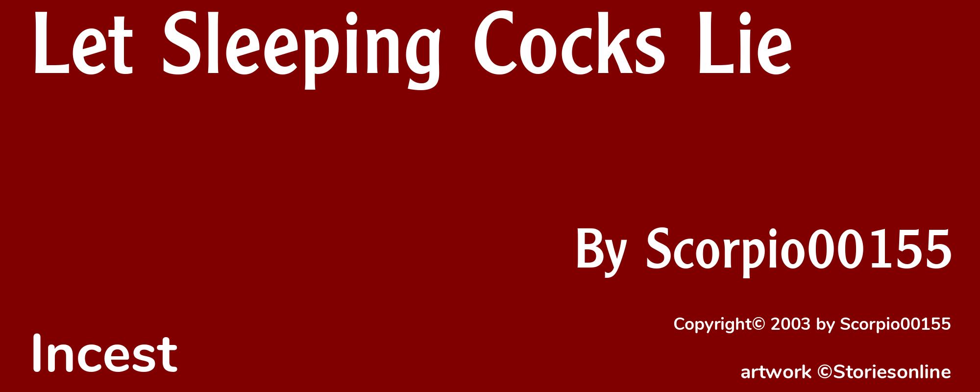 Let Sleeping Cocks Lie - Cover