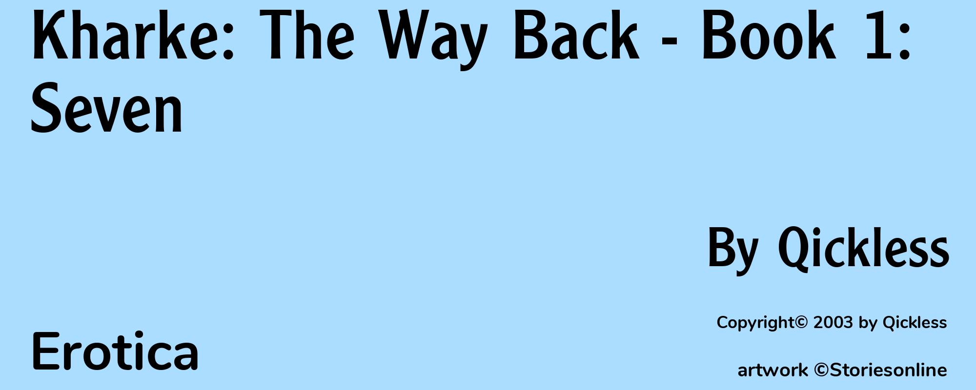 Kharke: The Way Back - Book 1: Seven - Cover