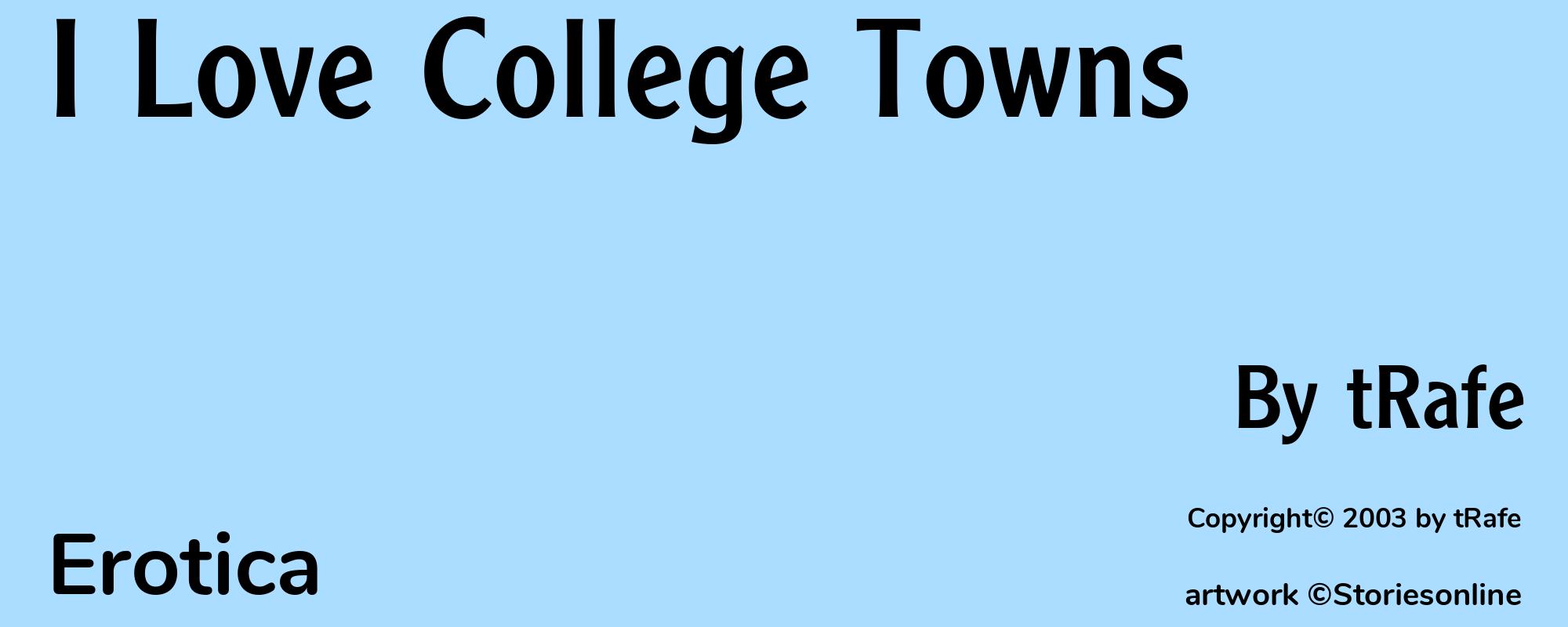 I Love College Towns - Cover