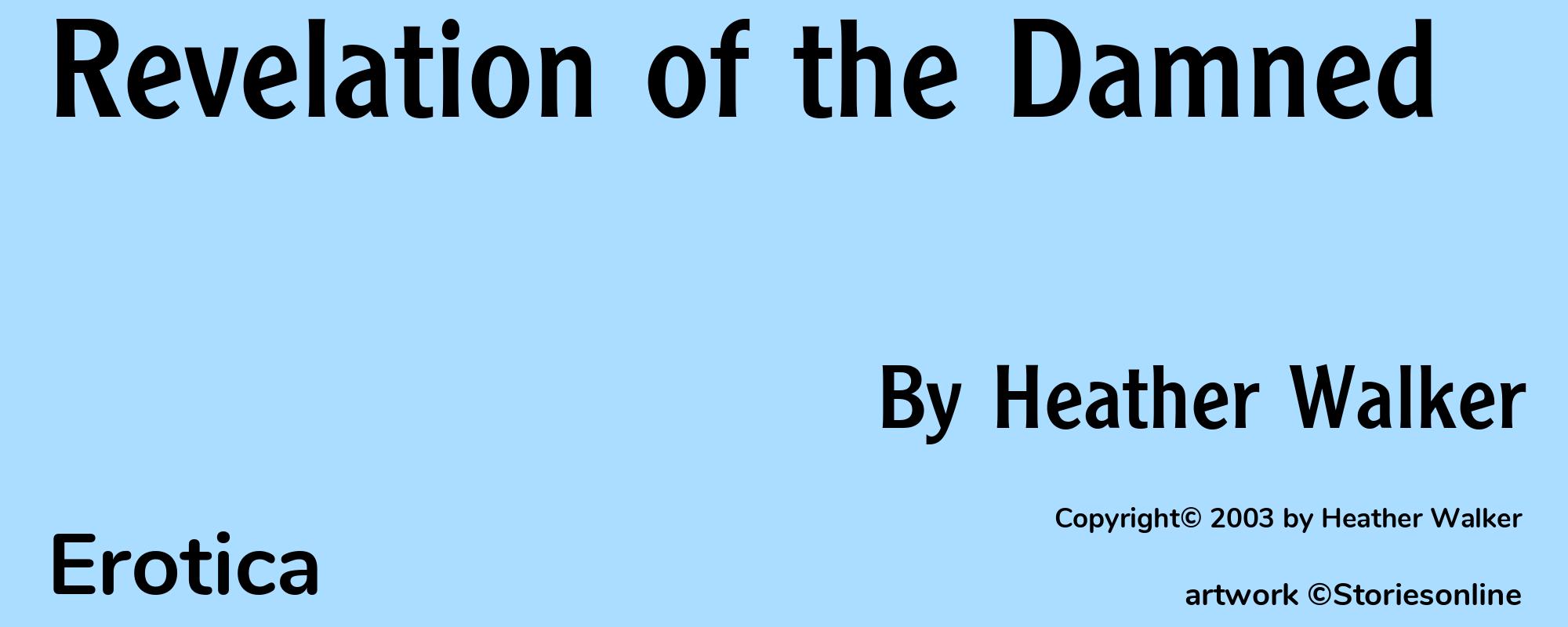 Revelation of the Damned - Cover