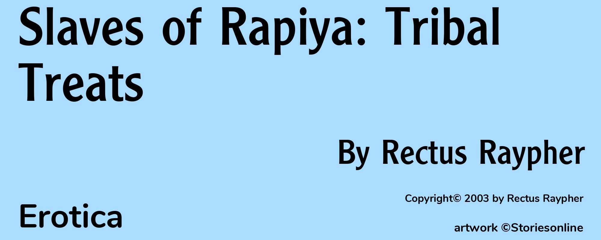 Slaves of Rapiya: Tribal Treats - Cover