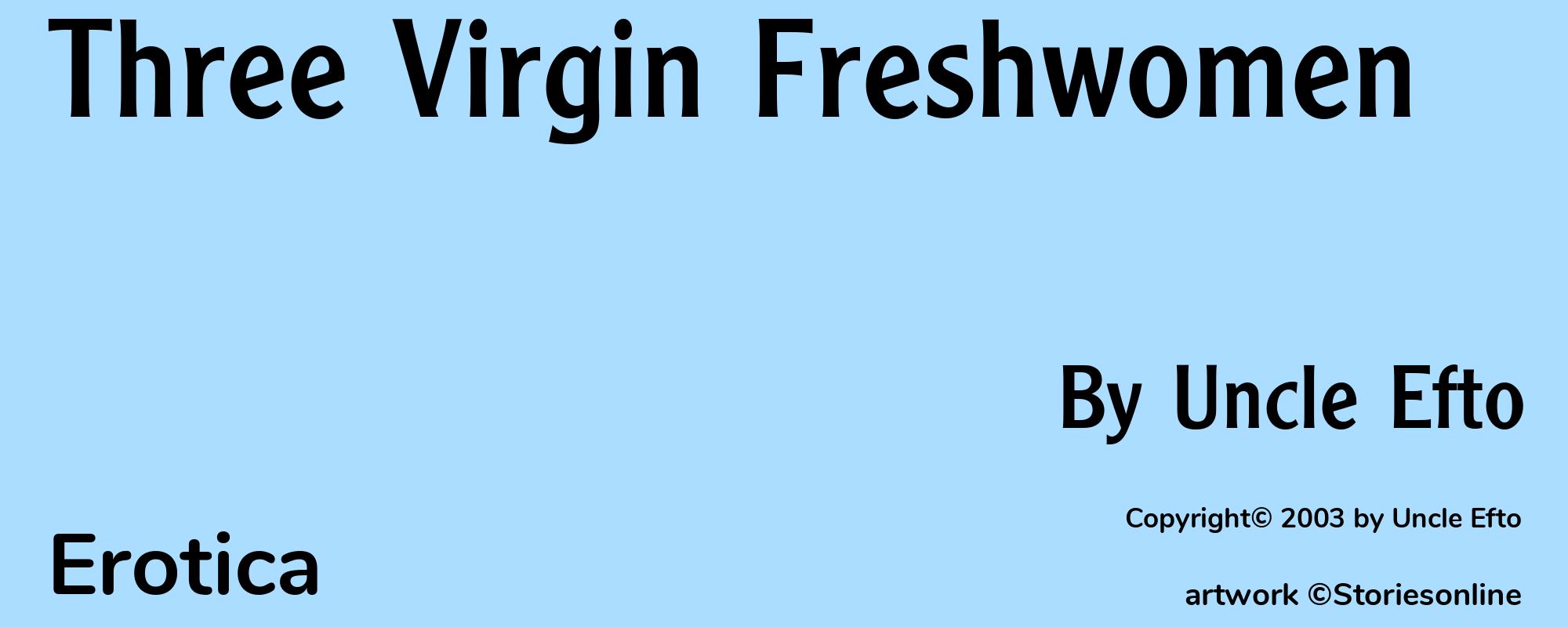 Three Virgin Freshwomen - Cover