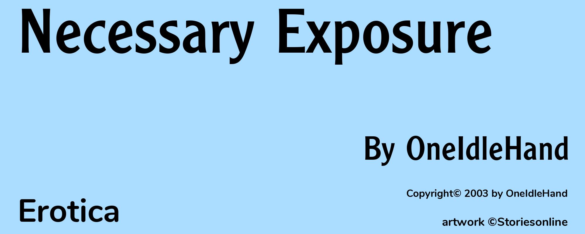 Necessary Exposure - Cover
