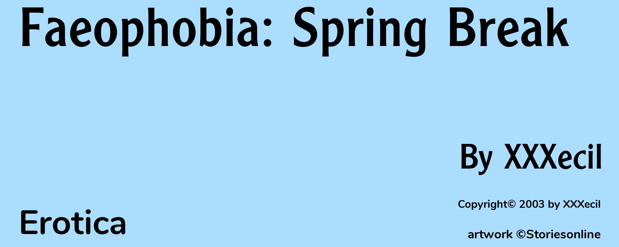 Faeophobia: Spring Break - Cover