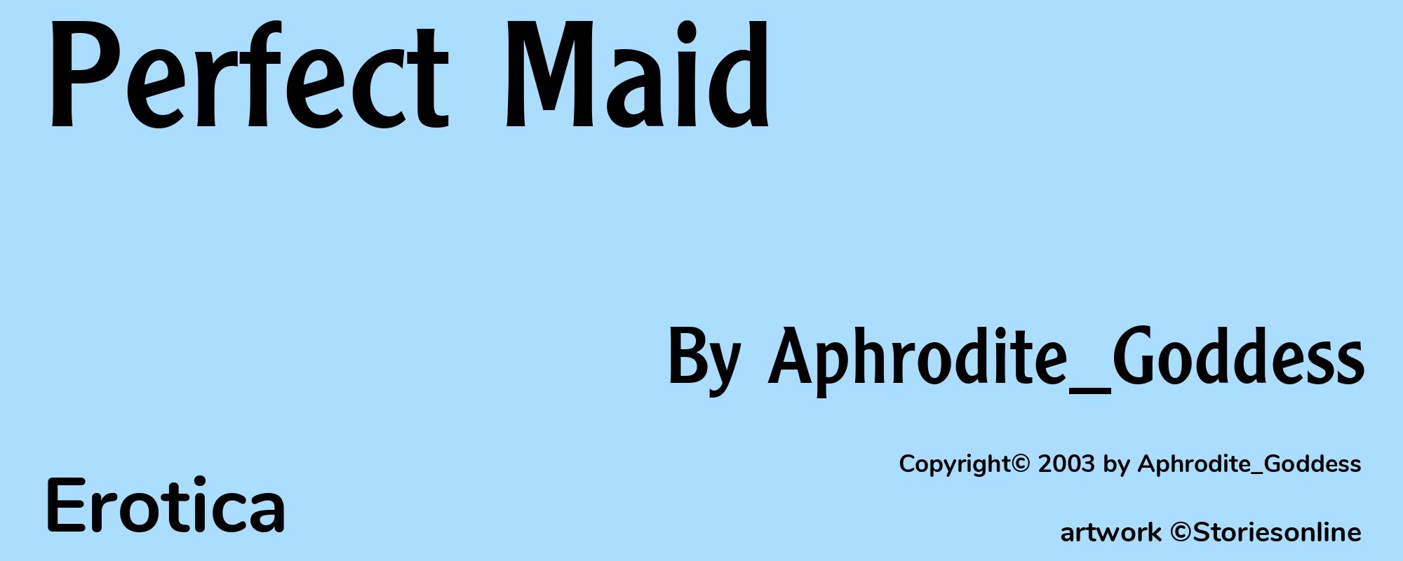 Perfect Maid - Cover