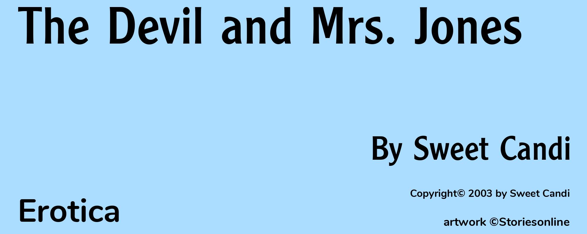 The Devil and Mrs. Jones - Cover