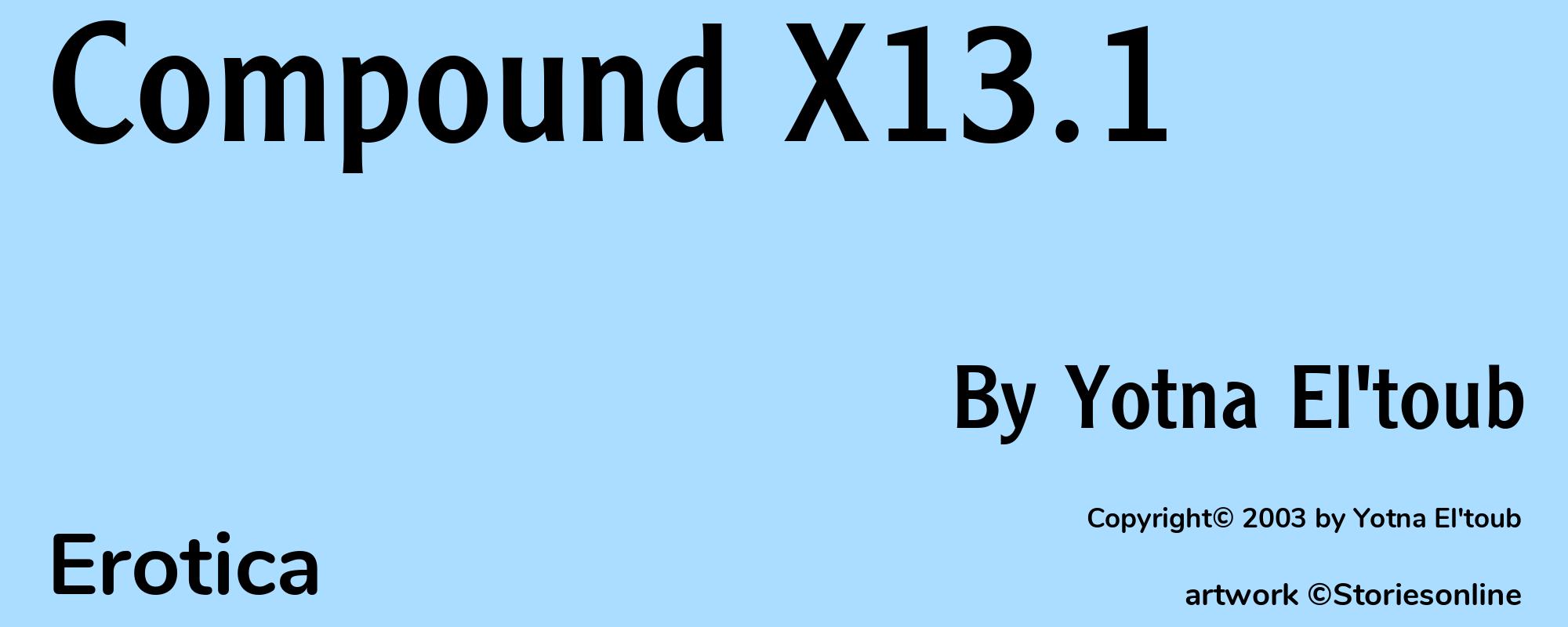 Compound X13.1 - Cover