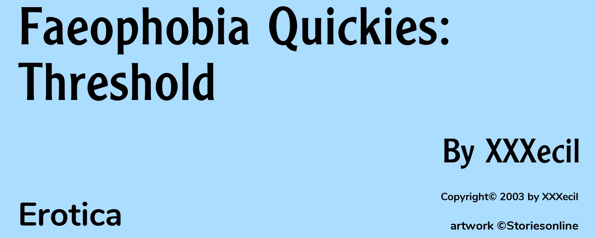 Faeophobia Quickies: Threshold - Cover