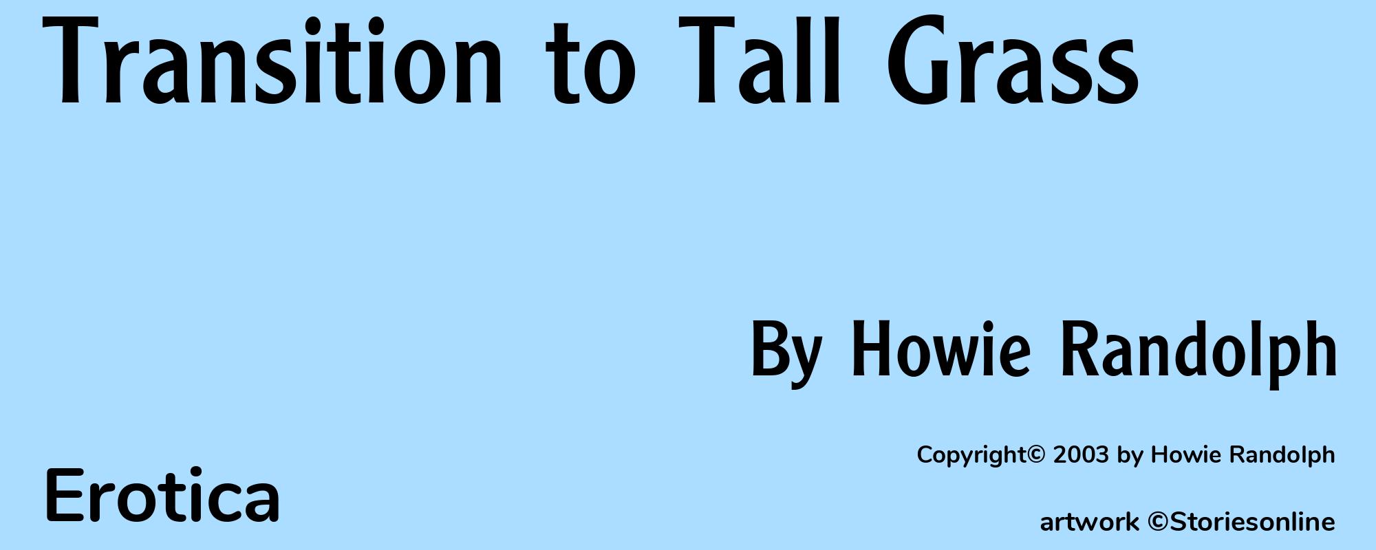 Transition to Tall Grass - Cover