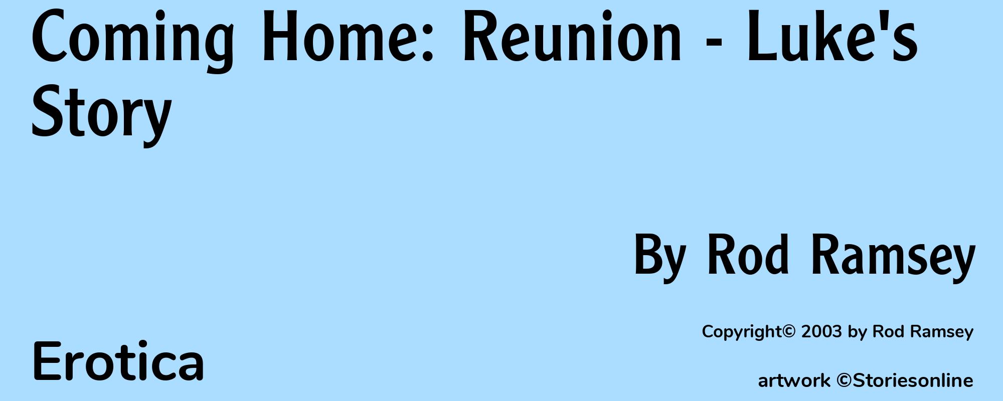 Coming Home: Reunion - Luke's Story - Cover