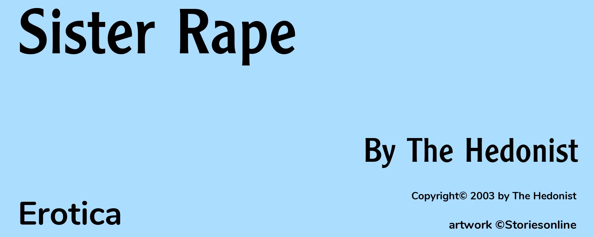 Sister Rape - Cover