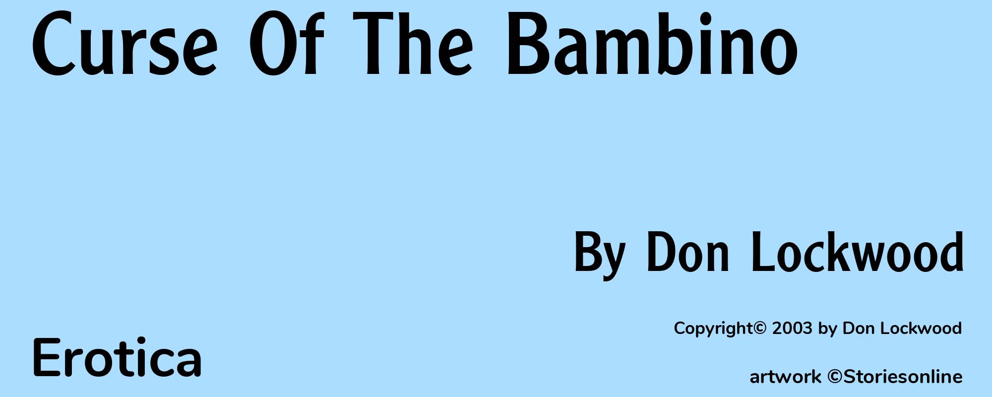 Curse Of The Bambino - Cover