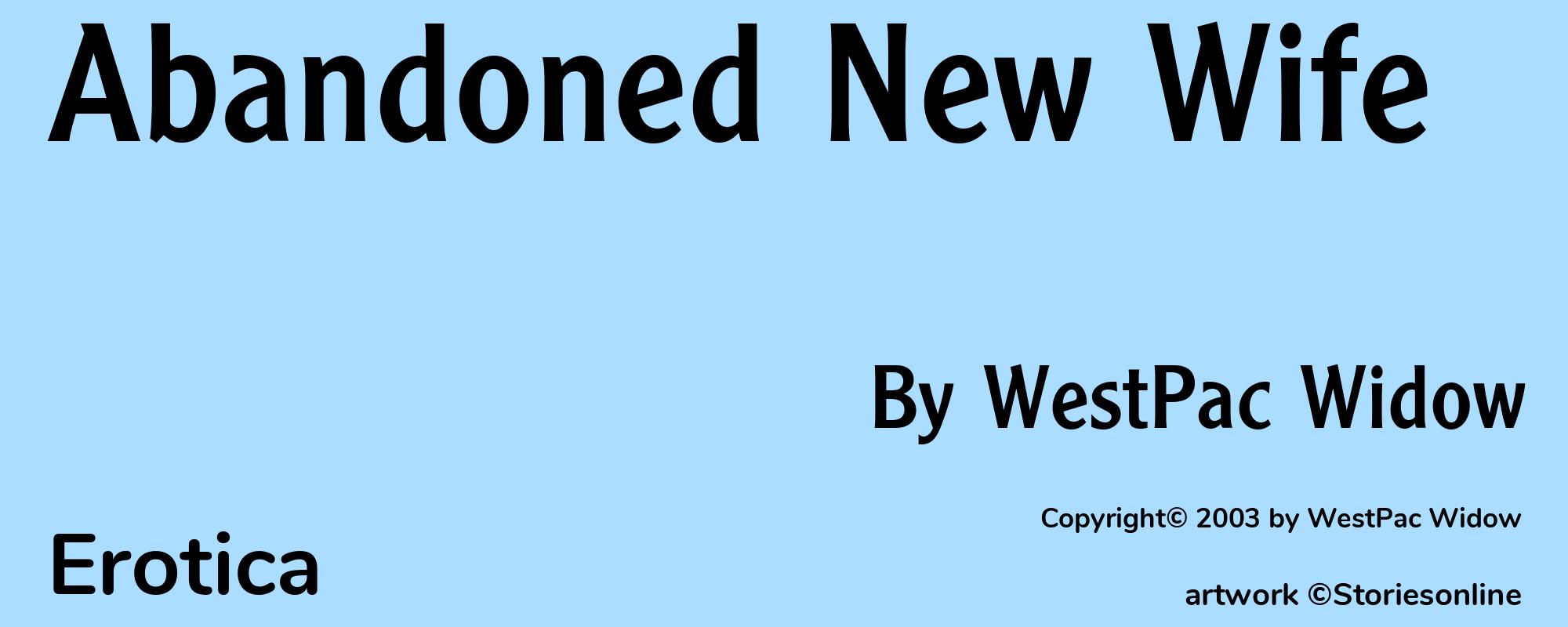 Abandoned New Wife - Cover